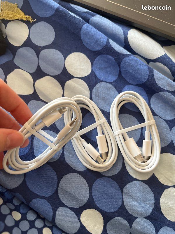 3 Câbles de chargeur de téléphone NEUFS Usb C charge rapide (image 2)