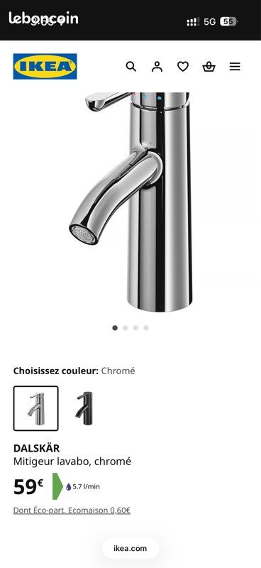 2 x Mitigeurs lavabo dalskar Prix pour l’ensemble (image 2)