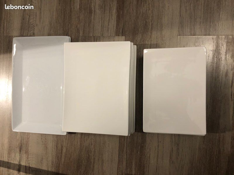 Ensemble assiettes rectangle (image 1)