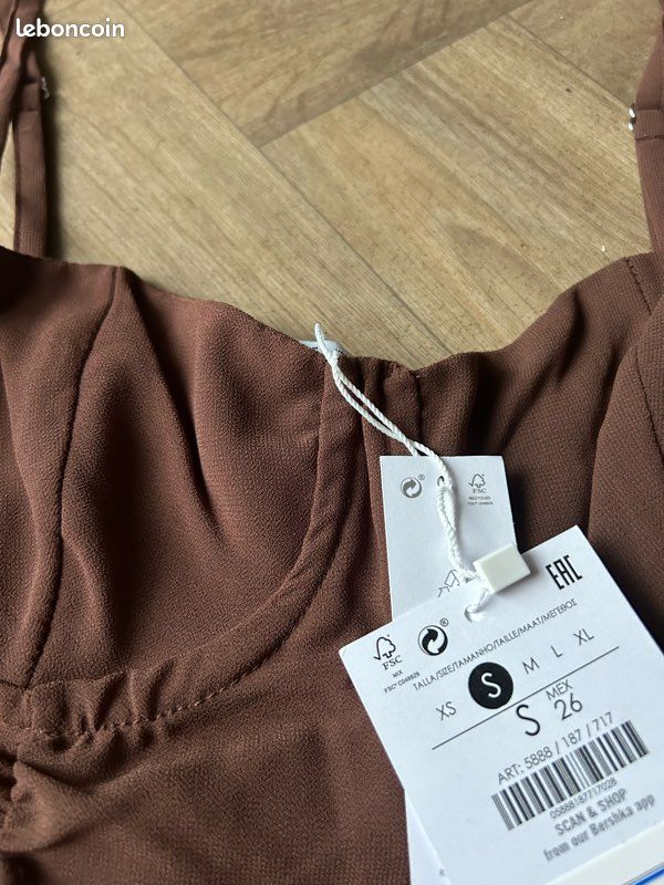 Robe marron Bershka (image 4)