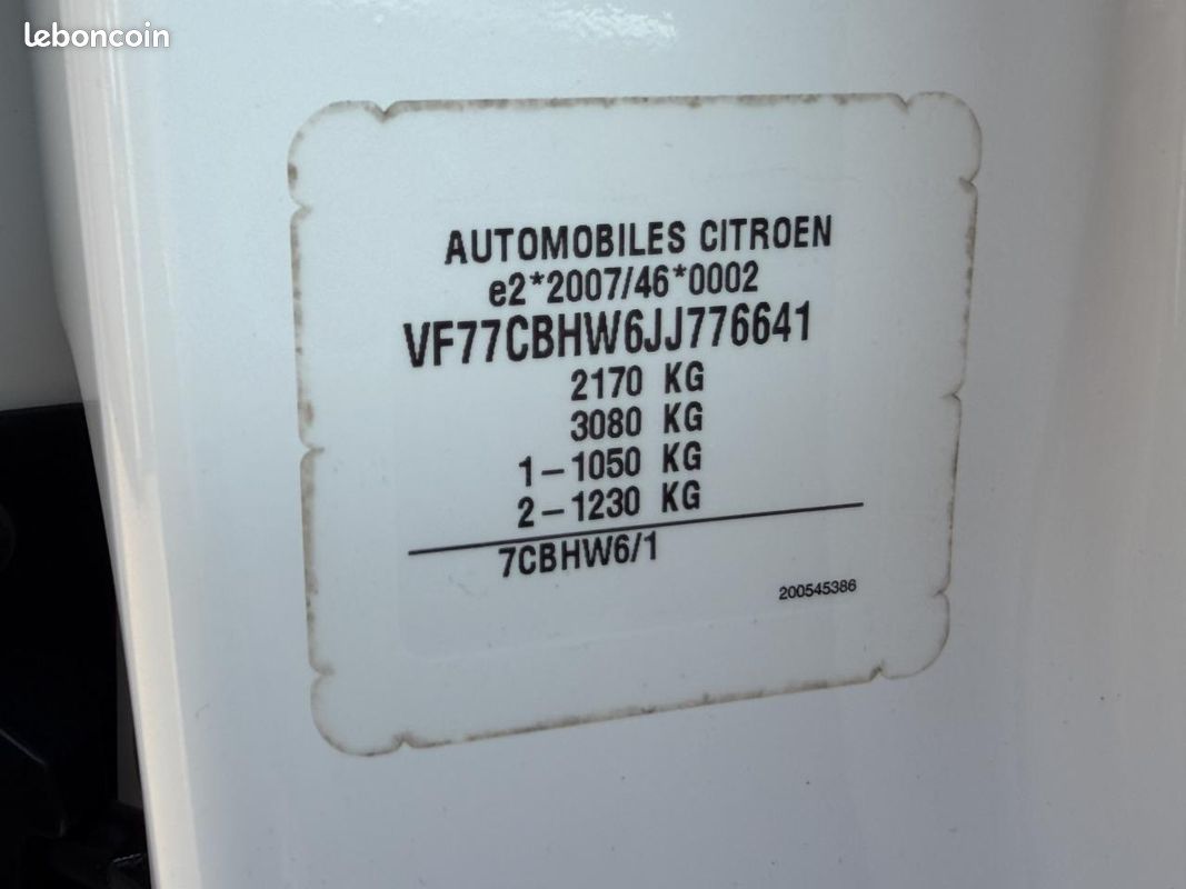 CITROEN BERLINGO 1.6 BlueHDi - 75 III FOURGON Fourgon M Club 1000 kg PHASE 1 (image 19)