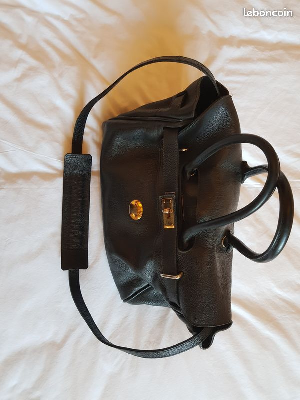 Sac mac douglas cuir buffle noir (image 2)