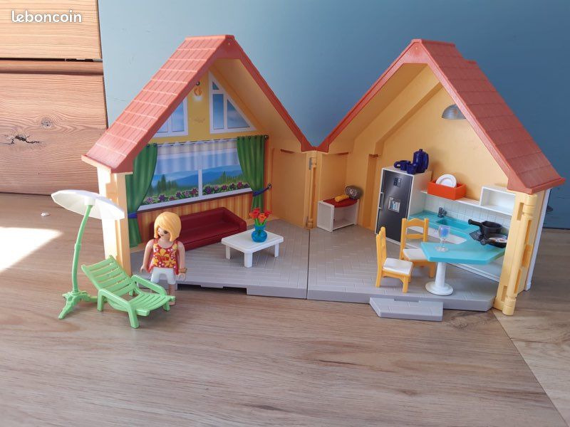 PLAYMOBIL 6020 Family Fun – Maison De Vacances Neuve Et Scellée, Camping été
