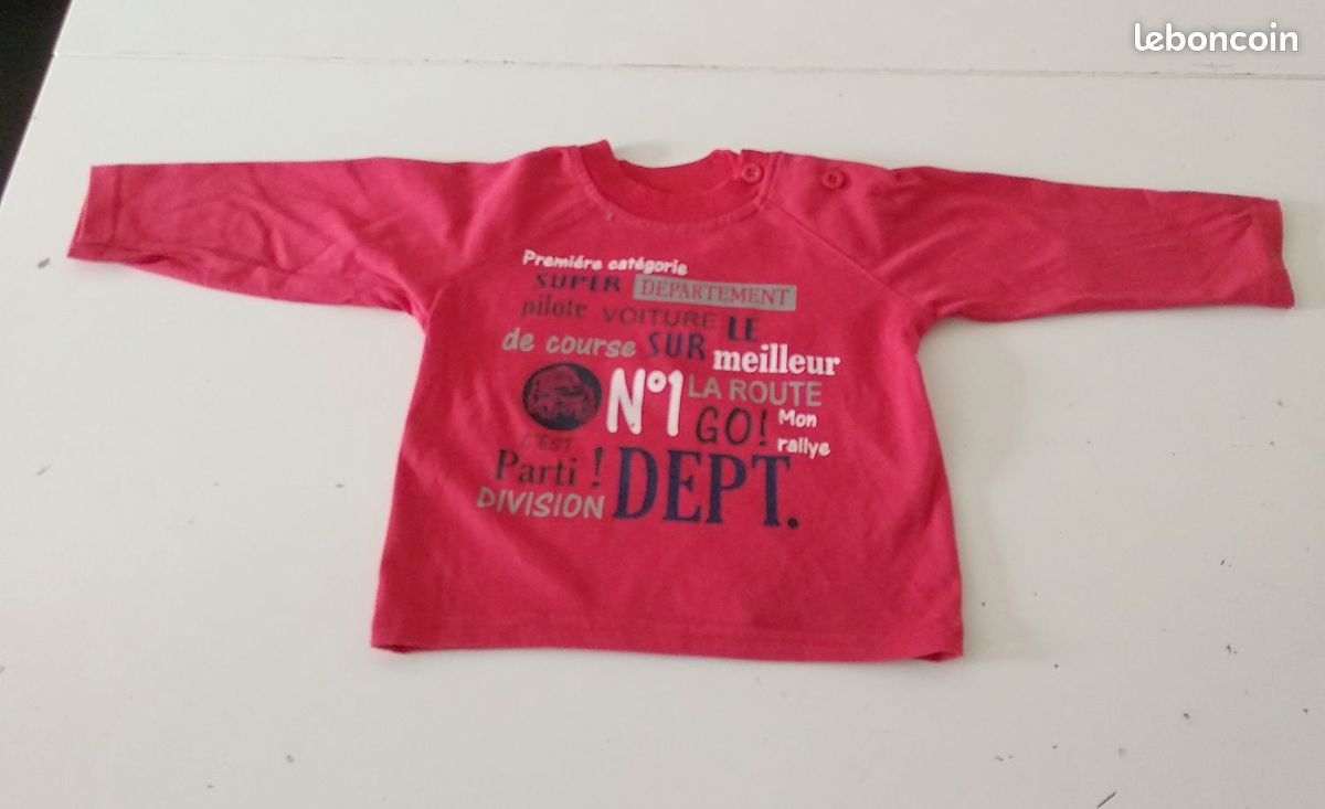 T shirt garçon manches longues -12 mois- (image 1)