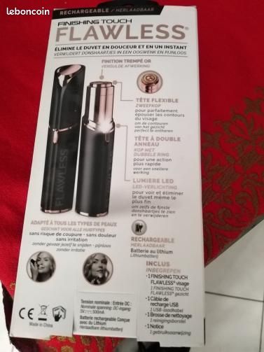FLAWLESS élimine le duvet en douceur et en un instant 1 cable de rechargement inclus NEUF (image 4)