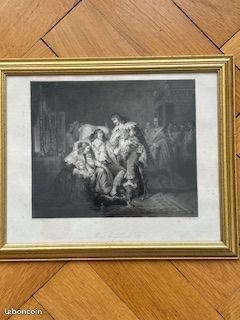 Mort de Louis XIII 1643 Roi de France - Gravure 1838 Versailles (image 1)