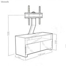 Meuble support TV Erard verre et bois Bilt 1100 (image 2)