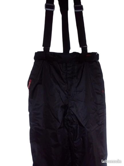 Pantalon-Ski fille "Tex" Taille 12 ans, coloris noir, doublé coloris rouge, excellent état 🎿 (image 5)