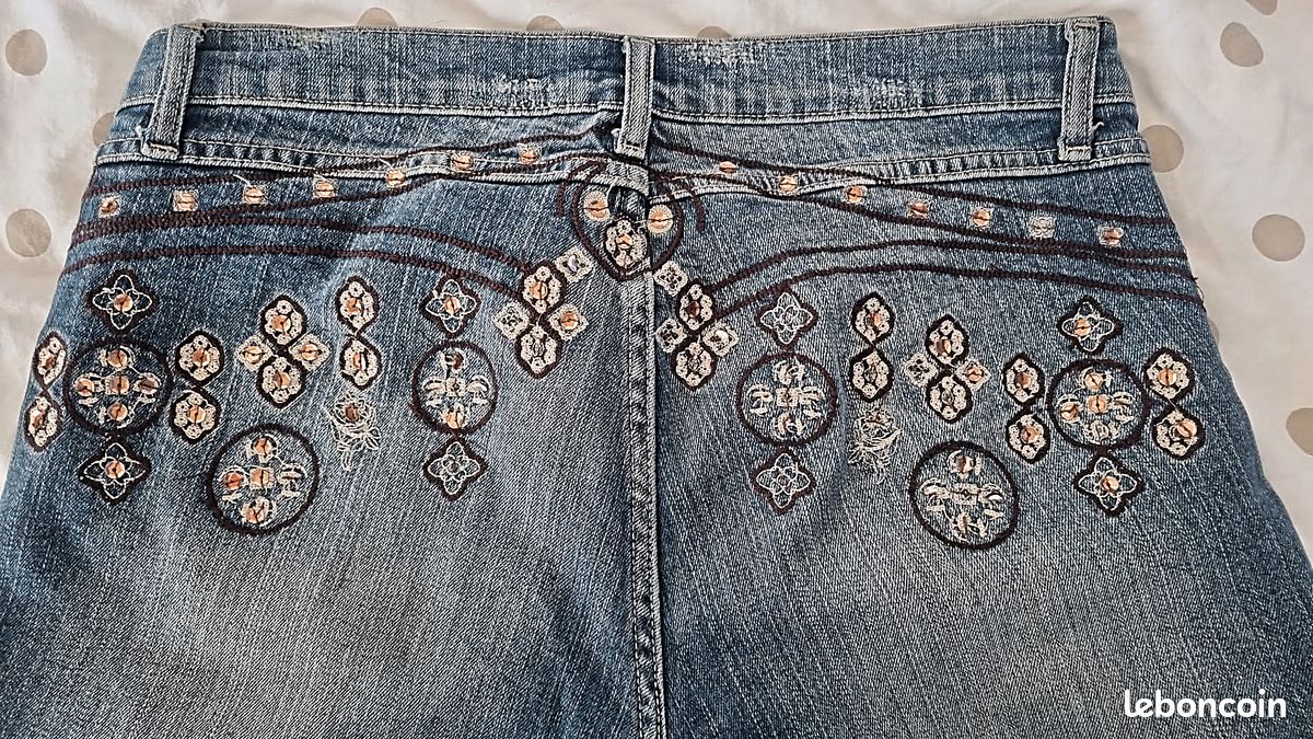 Jean Sequins Femme Taille 40 (image 2)