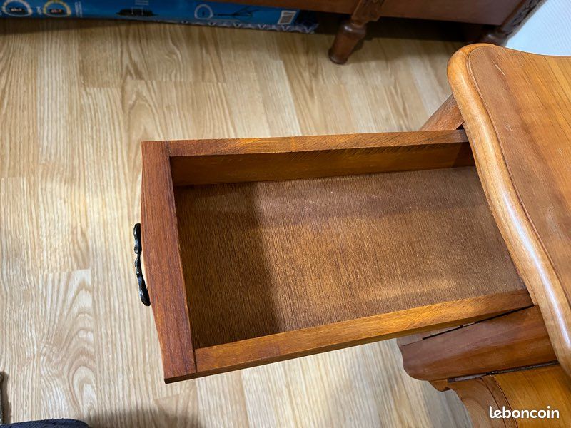 Coiffeuse / maquilleuse vintage en bois (image 8)