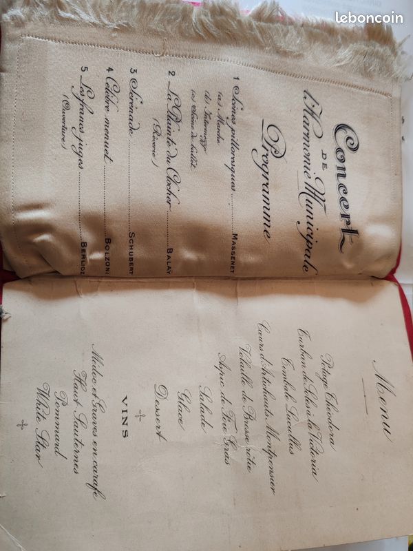 Menu de repas authentique de la chambre de commerce de Lyon en 1921 (image 6)