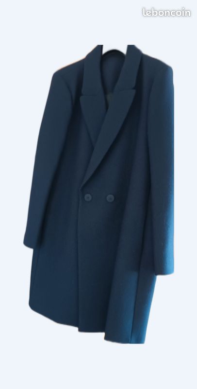 Manteau long marine (image 1)