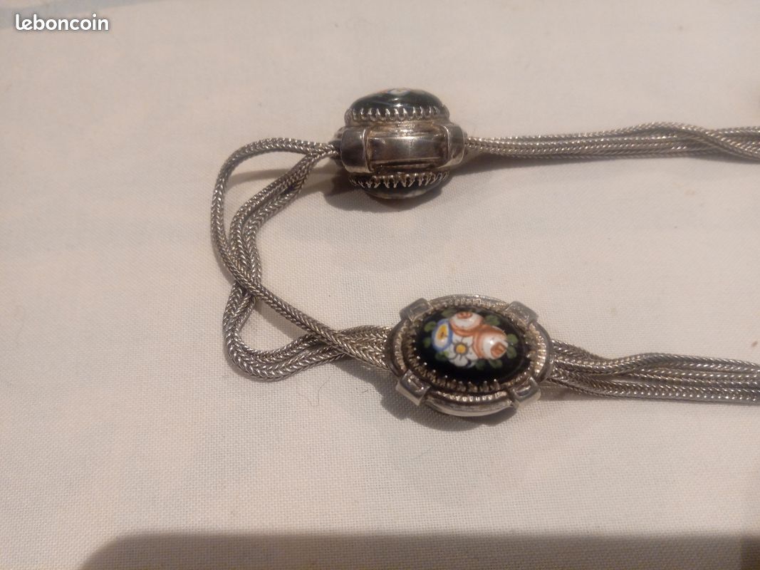 Chaîne De Montre à Gousset Chatelaine En Argent Sterling - Vintage, Fabriquée En France Avant 1920 Chaine Or Homme 18 Carat (ct