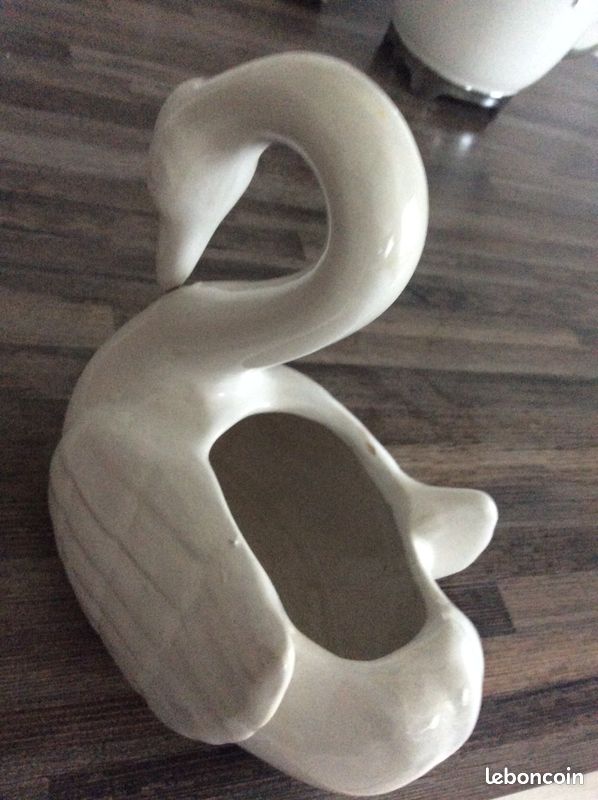 Pot fleur vide poche cygne blanc 5 euros (image 2)