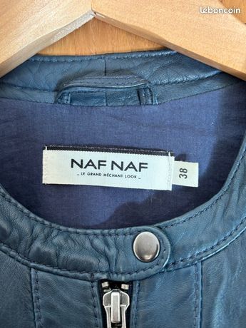 Veste Légère Femme NAF NAF Bleu Marine Brodée - Taille L (38-40) - Neuf Sans étiquettes