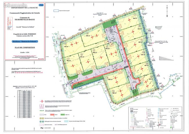 Terrain 755 m² Teurtheville Hague