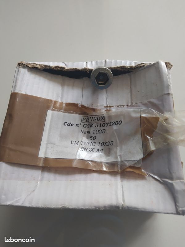 Vends 50 Vis BTR TCHC M10×25 Inox A4-professionnelles (image 3)