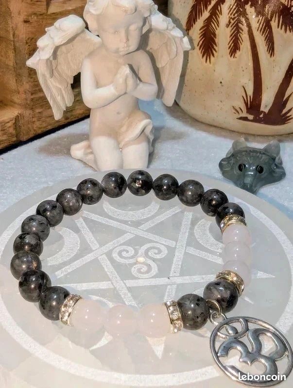Bracelet Perles Agate Blanche Naturelle 8mm - Sans Fermoir Ajustable - Lithothérapie