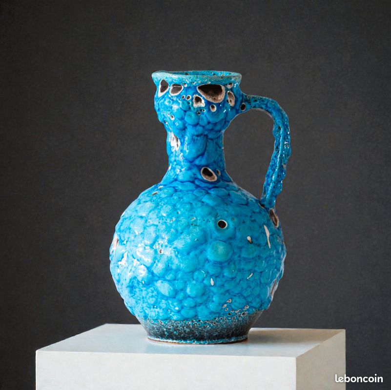 Grand vase Charles Cart en émaux des glaciers 1960 (image 2)