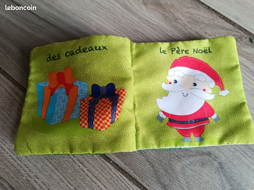 Livre bébé en tissu - Thème Noël (image 3)
