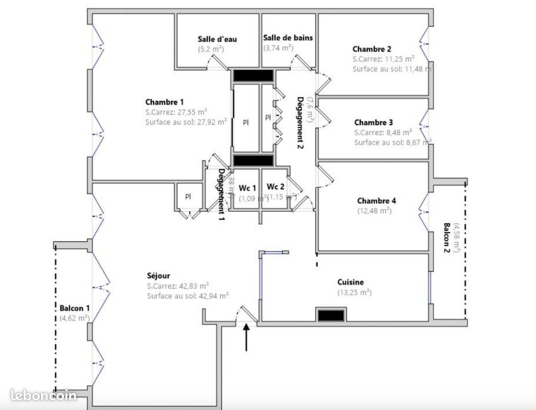 Appartement 6 pièces 135 m² · à Saint-Cloud · 135 m² · 845 000 €