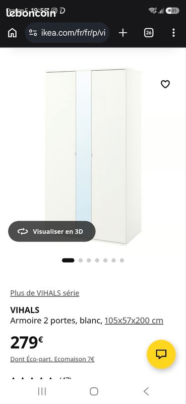 Armoire / Penderie IKEA VIHALS (image 4)