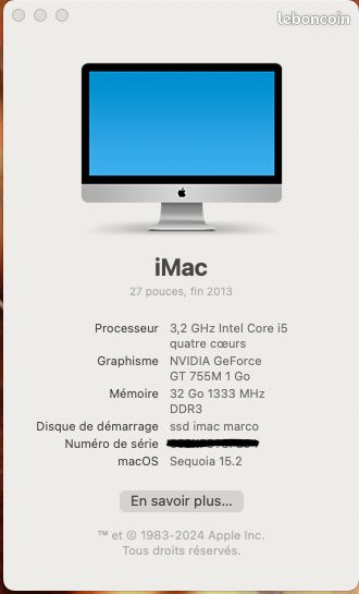 iMac (Retina 5K, 27 pouces, fin 2014) pour les pièces | Kaufen auf Ricardo