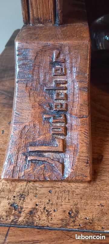 Rare buffet vaisselier bois massif signé Johnny Ludécher (image 6)