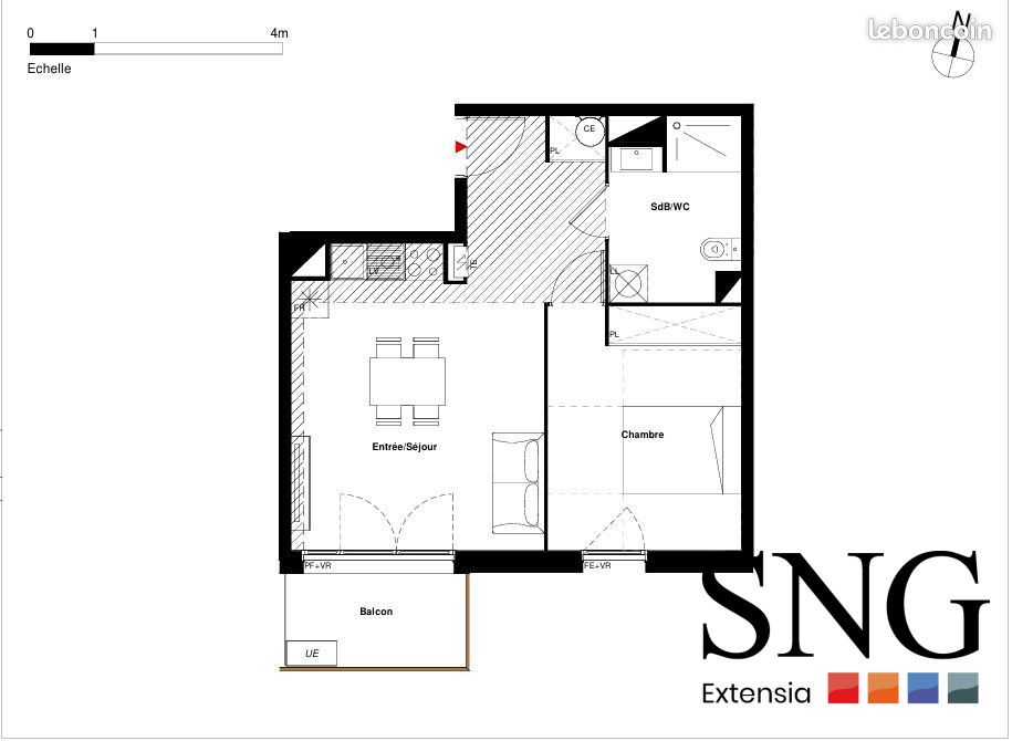 Appartement 2 pièces 42 m² · à Labarthe-sur-Lèze · 42 m² · 199 900 €