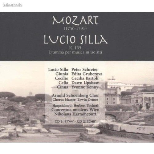 CD - Mozart* - Peter Schreier ∙ Edita Gruberova ∙ Cecilia Bartoli ∙ Dawn Upshaw ∙ Yvonne Kenny ∙ Concentus Musicus Wien ∙ Harnoncourt* – Lucio Silla (image 2)