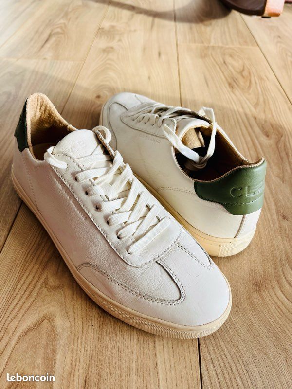 CLAE baskets sneakers en cuir, quasi neuf Chaussures