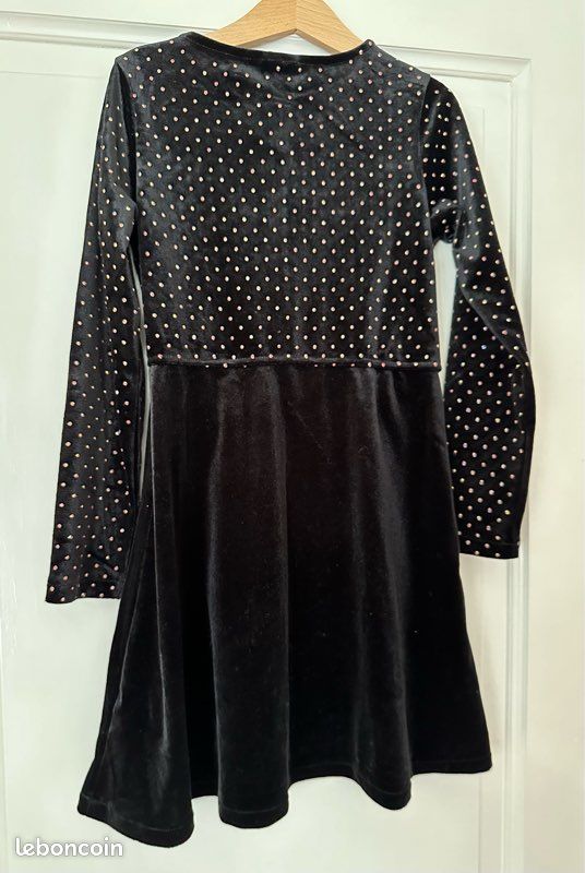 Robe ML de fête en velours noir strass fille ZARA Vêtements