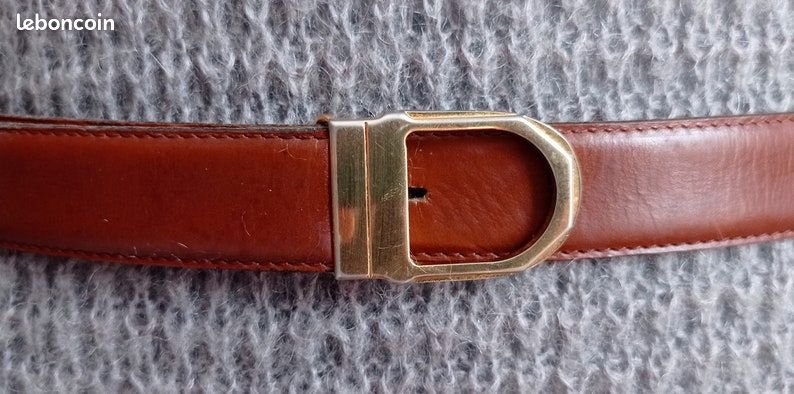 Large Ceinture L'Aiglon – Tout Cuir Noir – 80 Cm – Très Bon État – Femme
