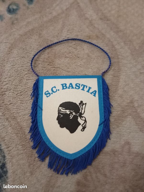 Fanion Vintage Football SEC Bastia - Supporteur, Décoration Murale