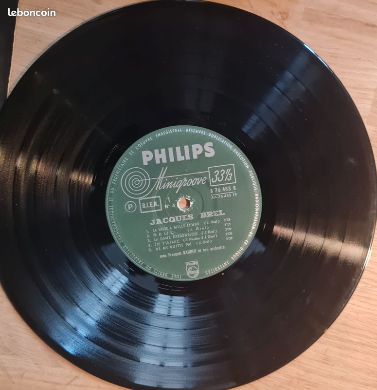 Vinyle 33T 1×LP 10" Brel (image 3)