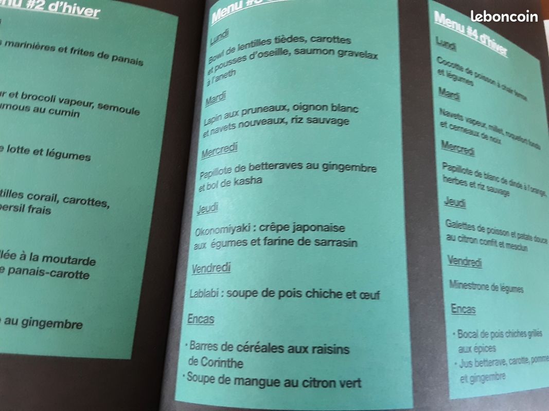 SPECIAL RÉÉQUILIBRAGE ALIMENTAIRE VALIDE PAR UNE NUTRITIONNISTE 2 H de CUISINE POUR TOUTE LA SEMAINE VENDU 8e50 ACHETE 24E 95 EN PARFAIT ETAT (image 14)