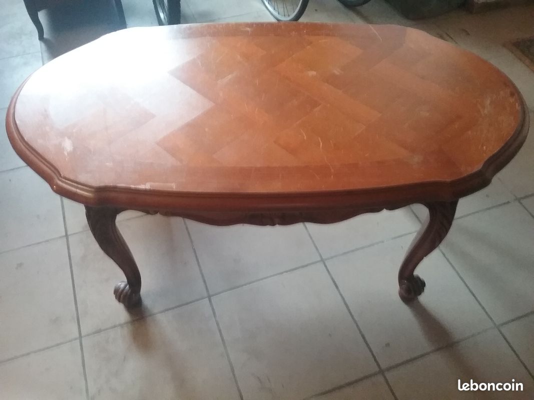 Table basse style Louis XV en merisier (image 2)