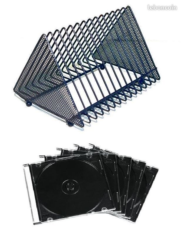 Rangement pour CD noir 14 cpts + 21 boitiers (image 1)