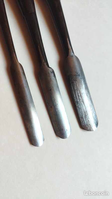 Lot 3 Ciseaux Bois Japonais Oire Nomi SENKICHI Chêne Acier YASUGI 9 15 24 Mm 497