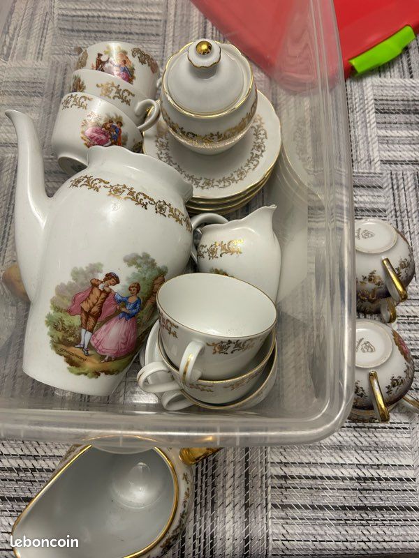 Service à café en porcelaine | Lignes croisées