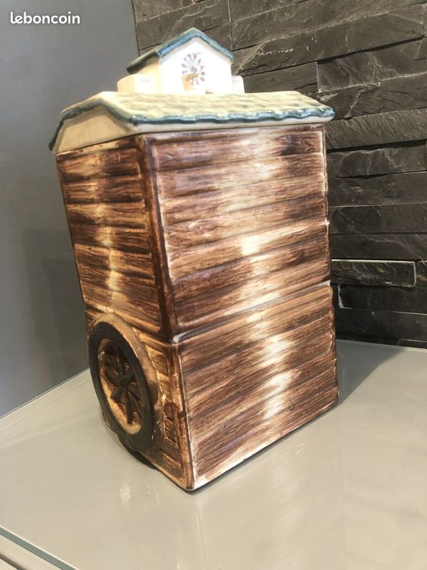 Boîte à Thé Céramique Japonaise Traditionnelle – Caddy Thé Ornement Maison – Pot à Thé Élégant Style Japon