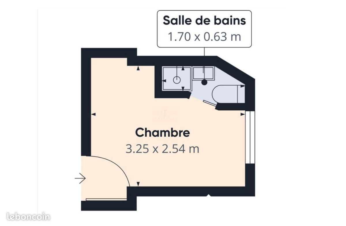 Appartement 1 pièce 9 m² · à Paris · 9 m² · 900 €/mois