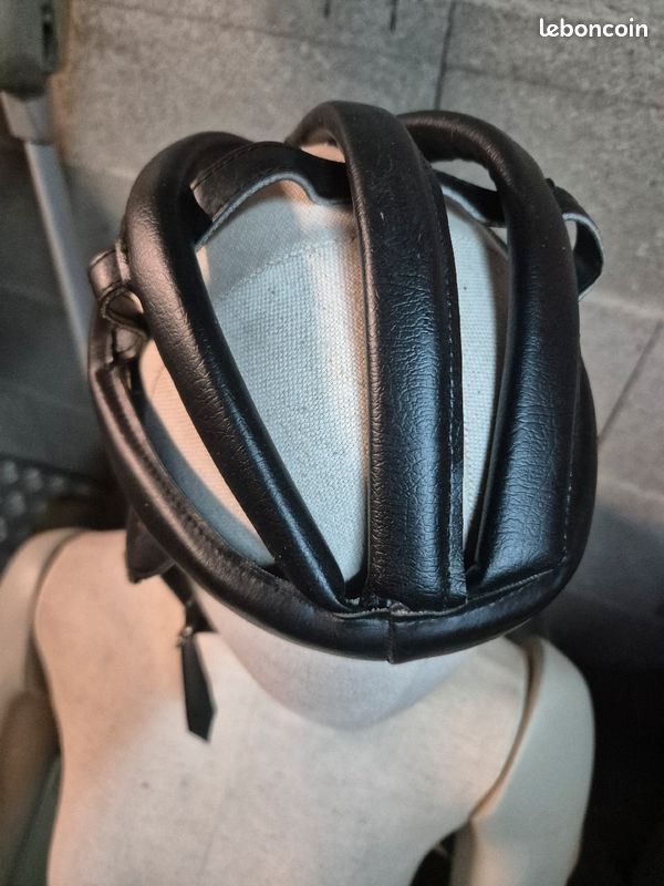 casque boudin 3B made in Italy vintage cuir véritable vélo course neuf