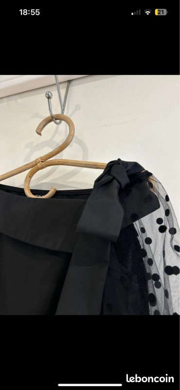 Top asymétrique shein taille s noir Vêtements