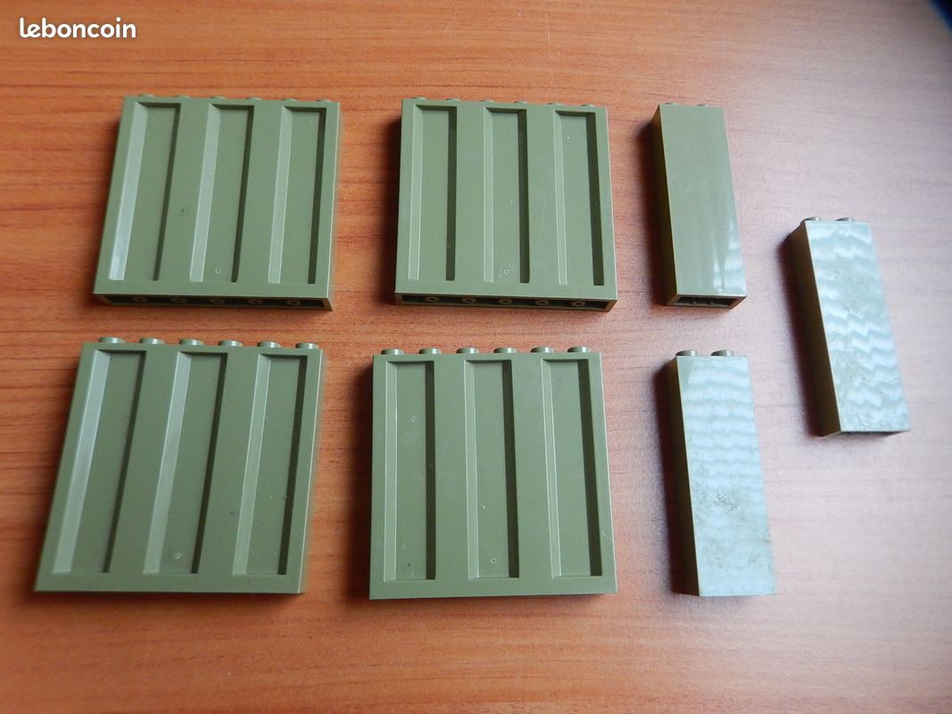 Lego - murs olive 23405 + 2454 (image 1)
