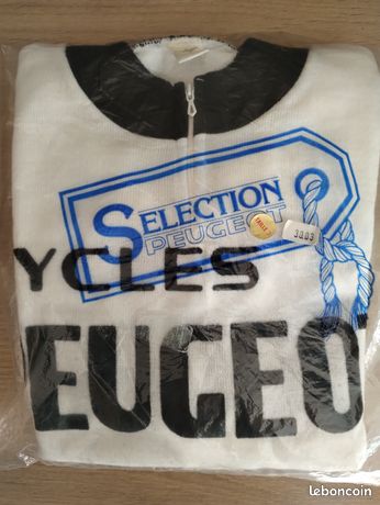 Maillot Cycliste Vintage Peugeot Talbot - Années 80 - Taille M