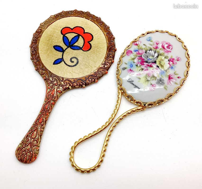 Miroir de maquillage double face, miroir grossissant de table, miroir