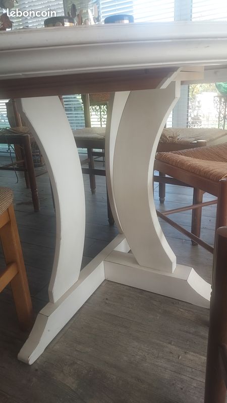 Table bois ronde avec 3 rallonges (image 3)