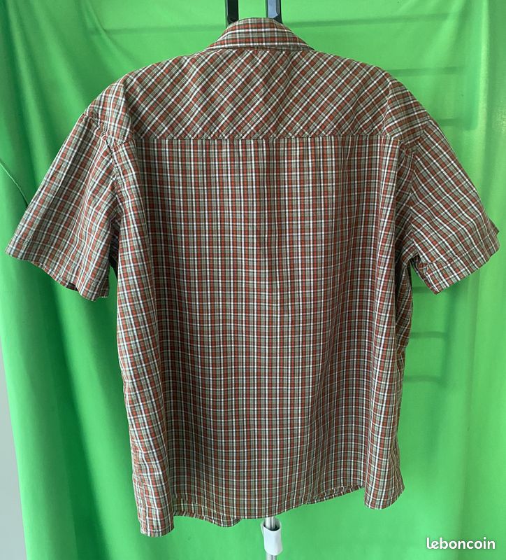 CHEMISE Homme QUECHUA OXYLANE taille 4XL écossais rouge marron bleu blanc (image 3)