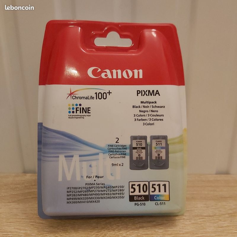 Cartouche Encre Canon 510 Noire – 9 Ml – Neuve